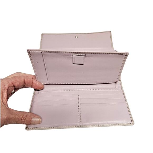 Vintage Leather COACH Pink Large Wallet With Checkbook Cover - Picture 10 of 10